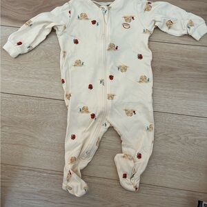 Cream Baby One Piece with Fun Prints